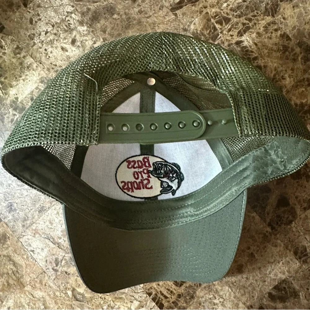 Bass Pro Club Green Trucker Adjustable Hat - Picture 6 of 8